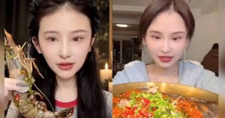 Ganfan Yingying, kreator mukbang asal Tiongkok.